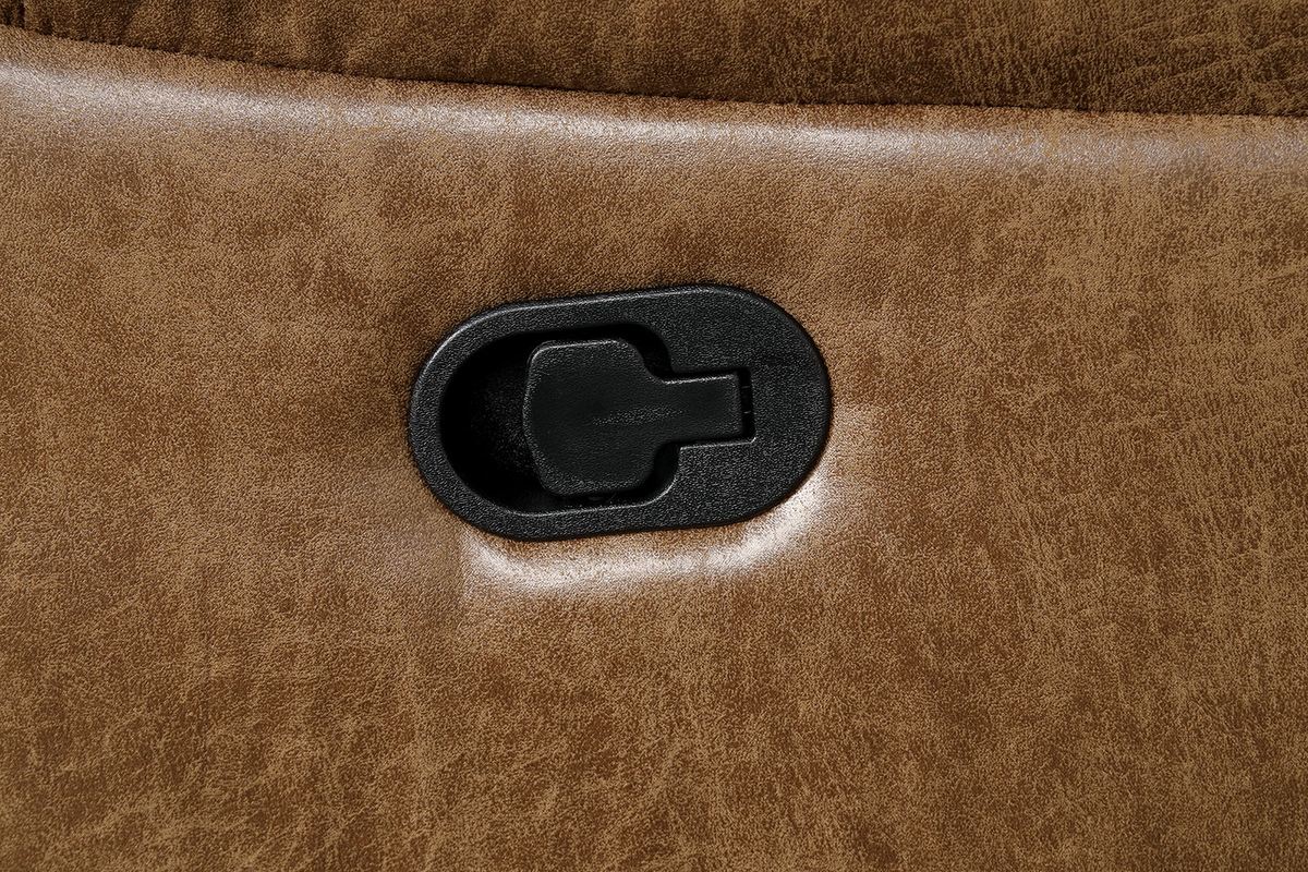 Ezekius Sofa, Manual Recline, Brown - Image 4