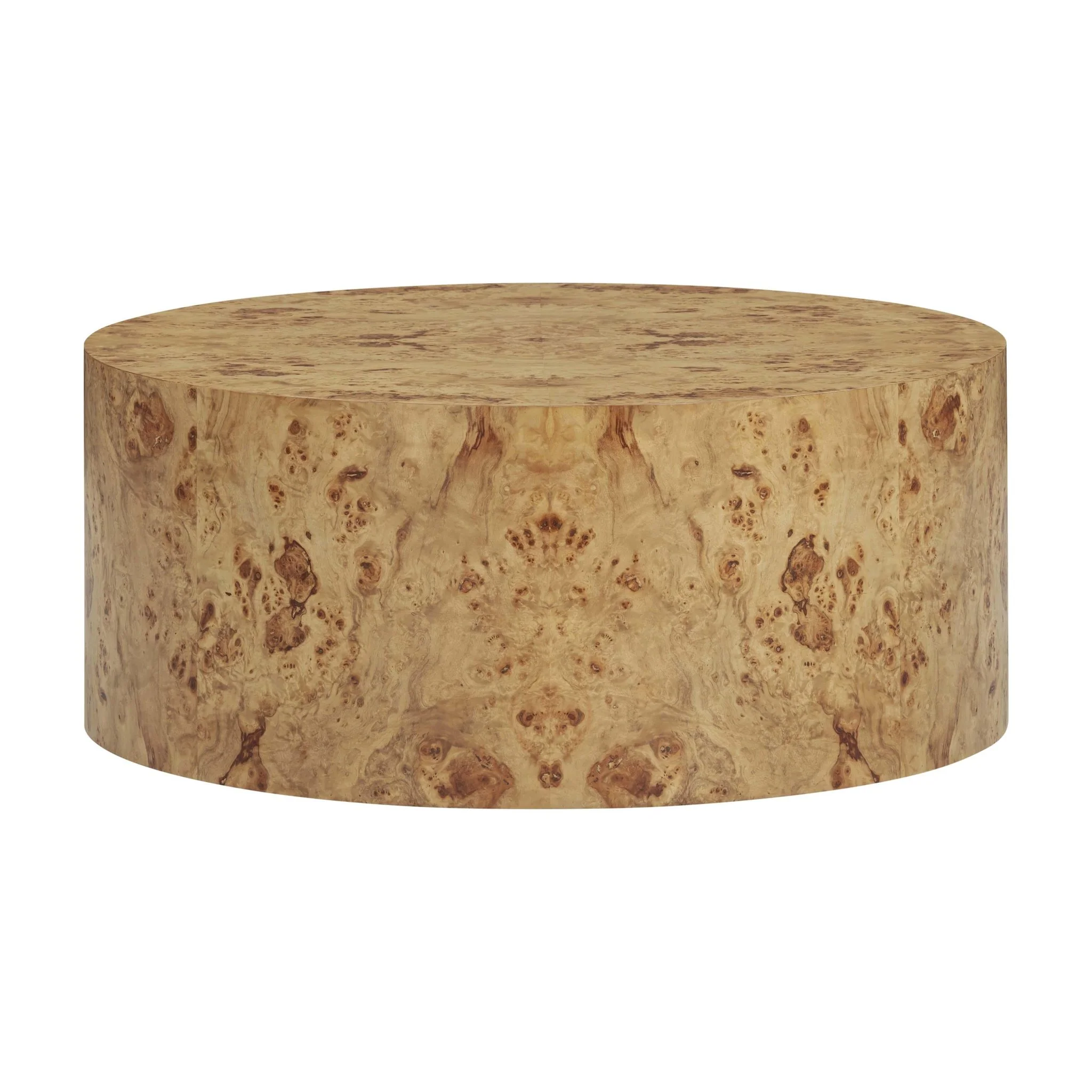 Fig Natural Burl Drum Coffee Table