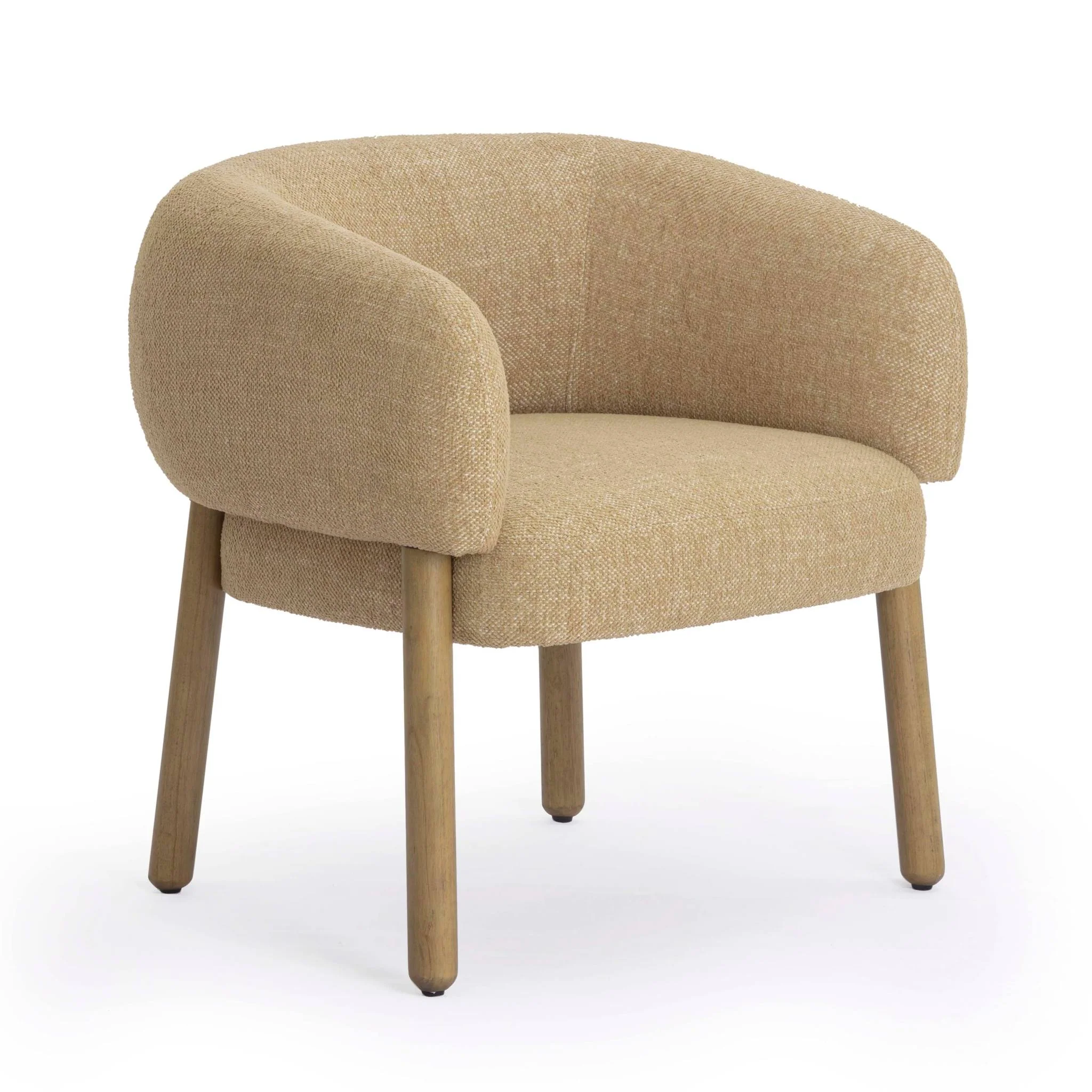 Foxy Honey Performance Textured Fabric Accent Chair