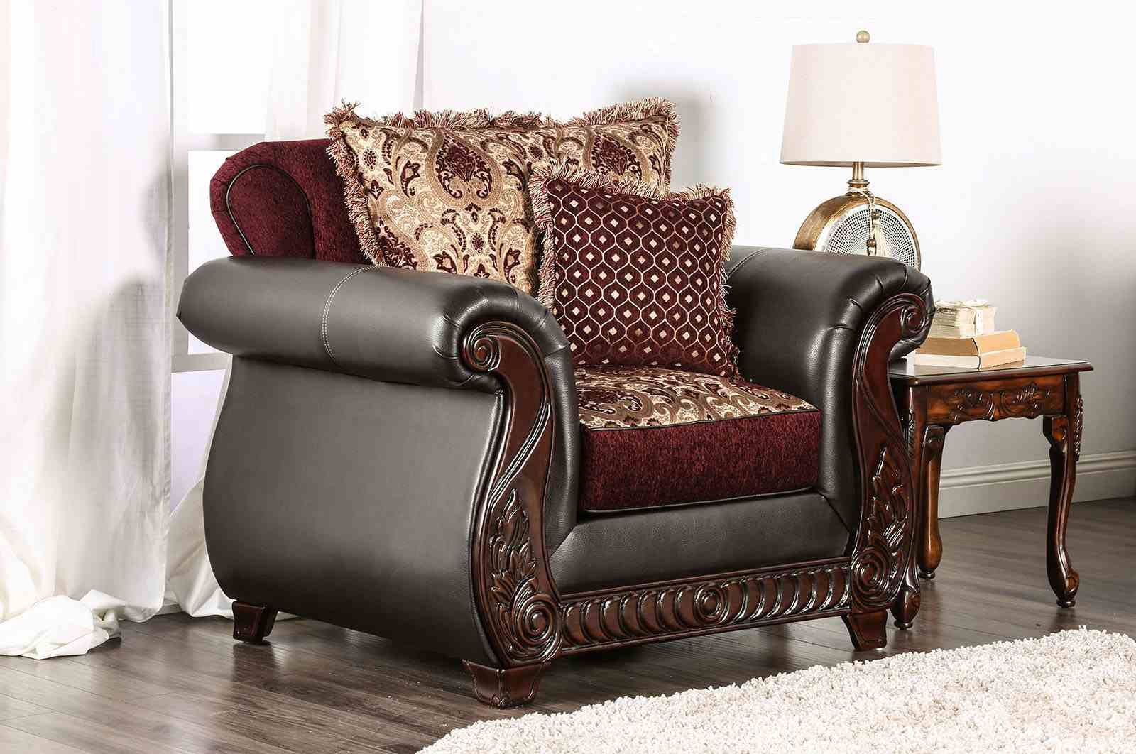 Franklin Chair, Burgundy