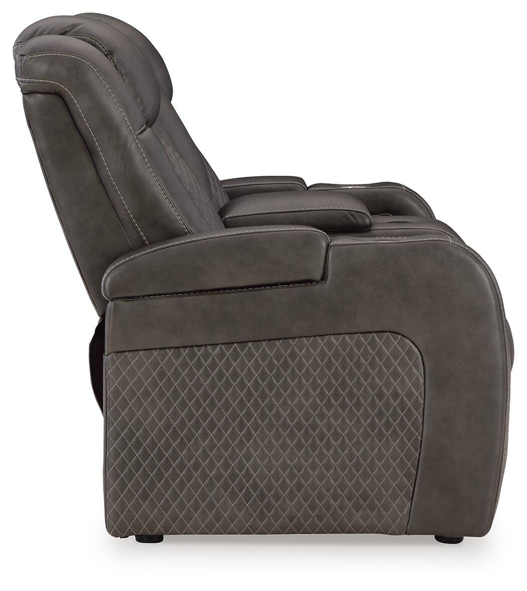 Fyne-Dyme Power Reclining Loveseat with Console - Image 7