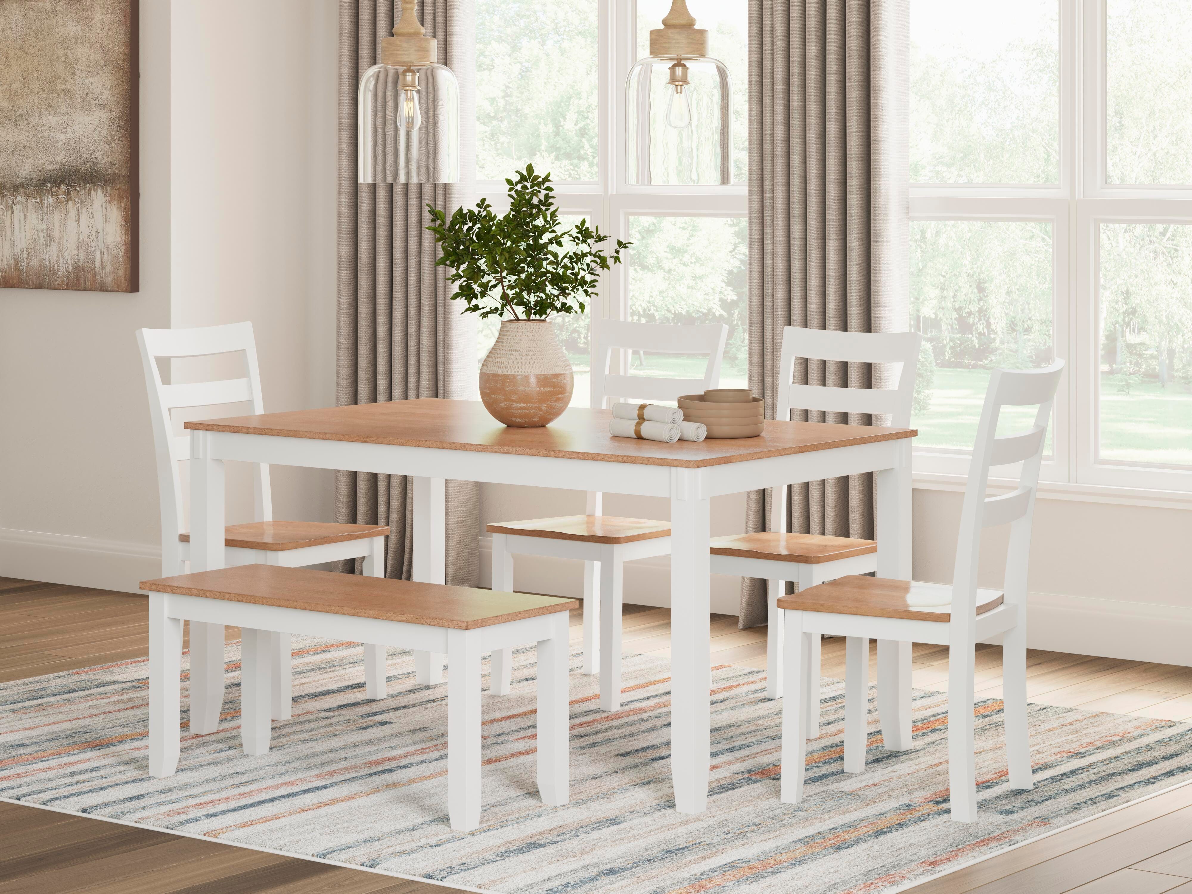 Gesthaven Dining Table with 4 Chairs and Bench (Set of 6) - Image 16