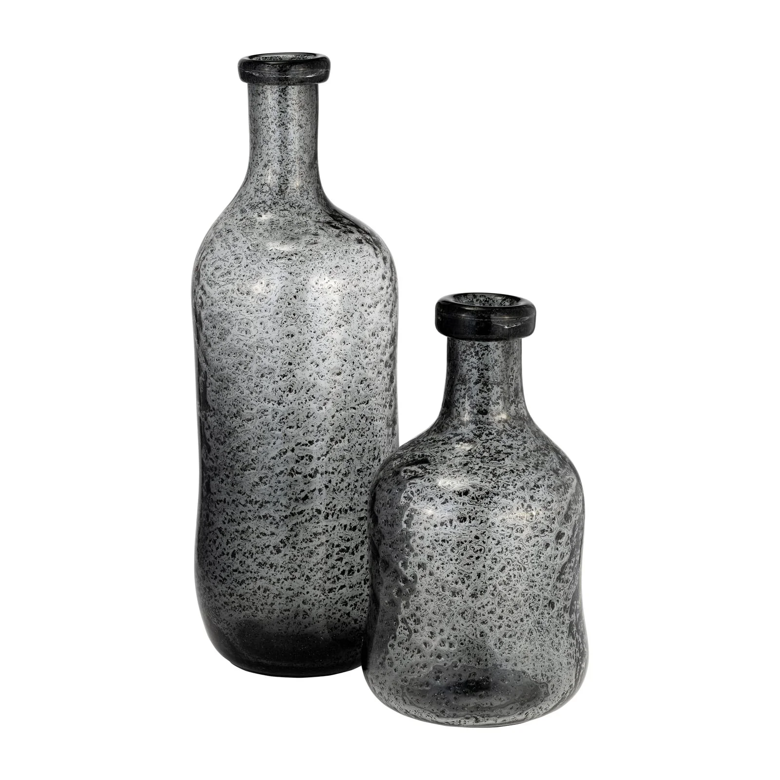 Glass, 11h" Irregular Shape Vase, Smoke - Image 10