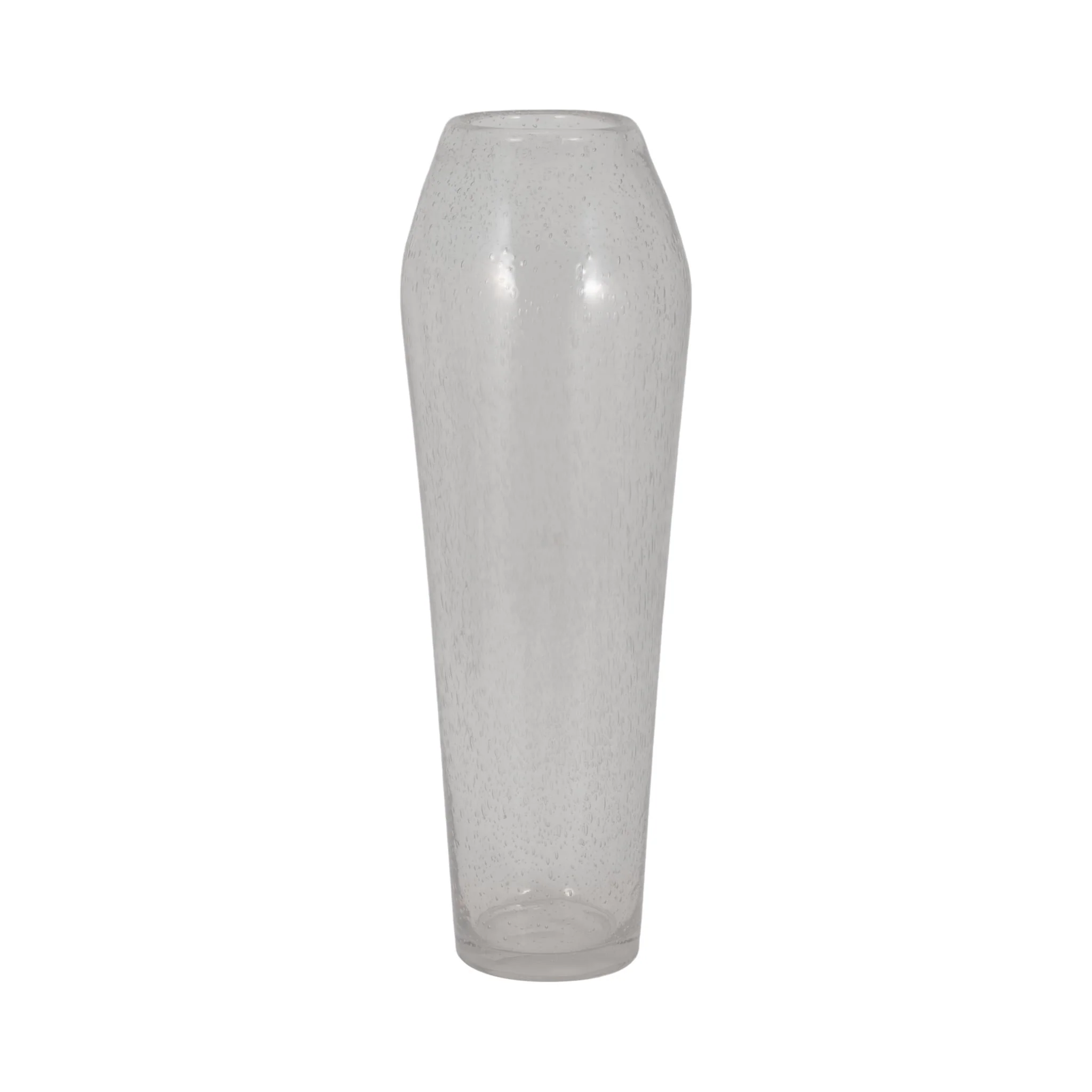 Glass, 23" Floor Vase Bubble Clear