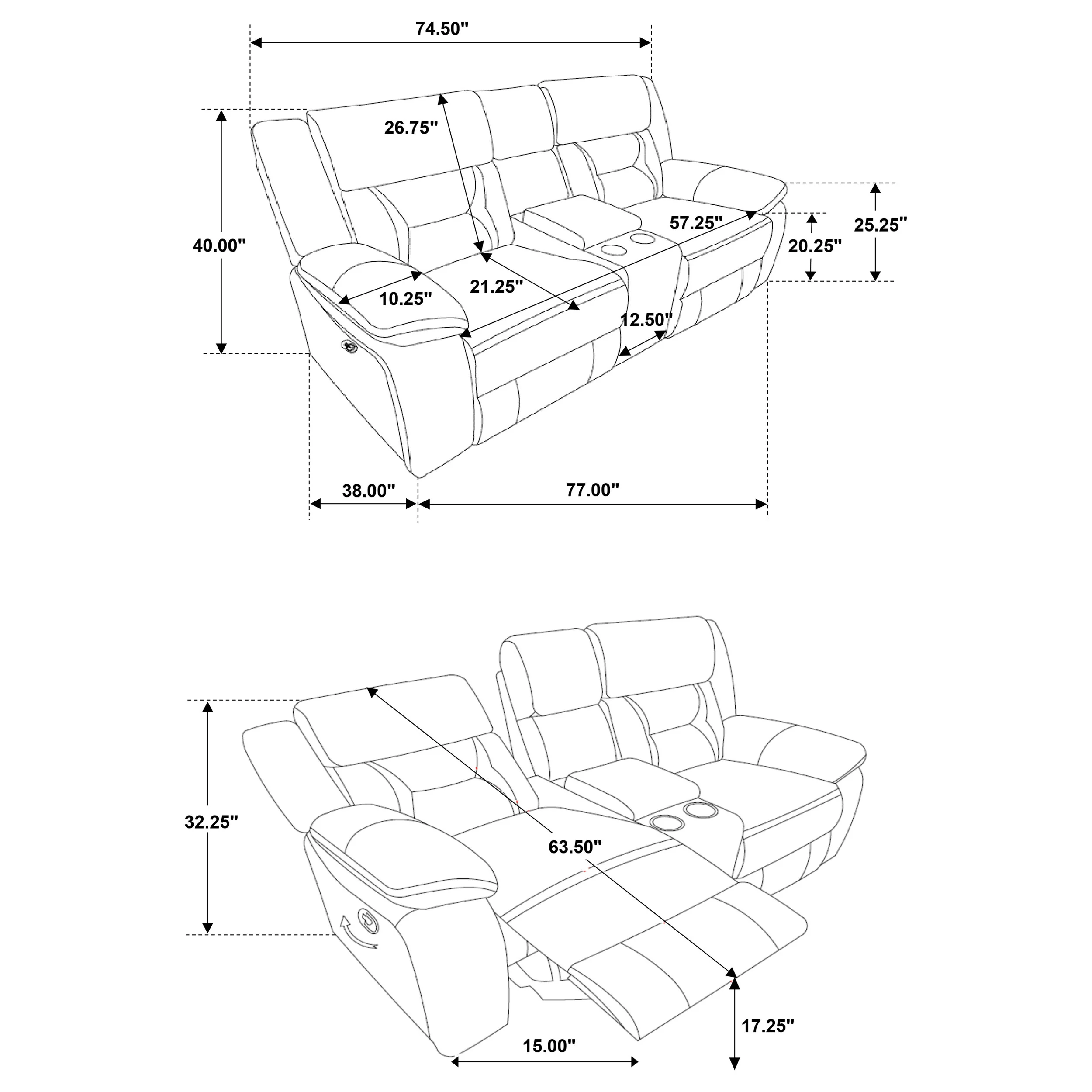 Greer Reclining Glider Loveseat - Image 20
