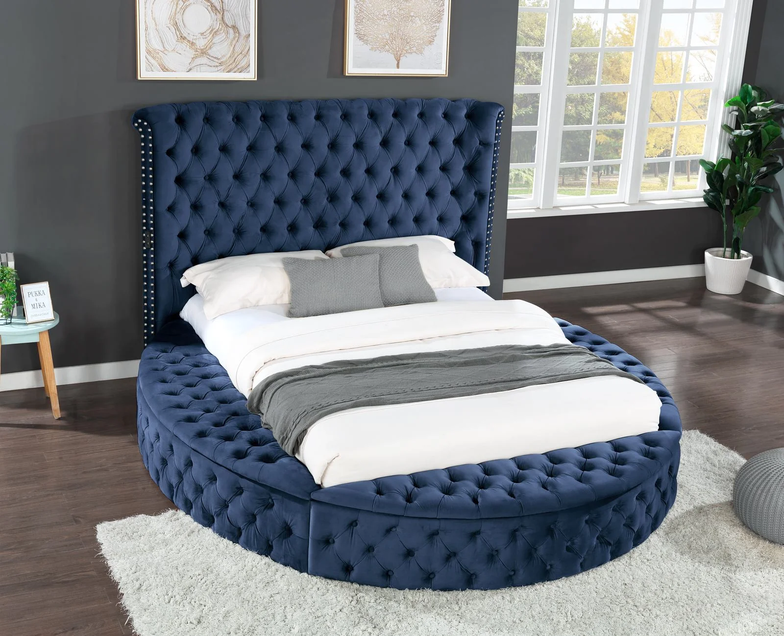 Hazel Queen Bed 5 Blue - Image 3