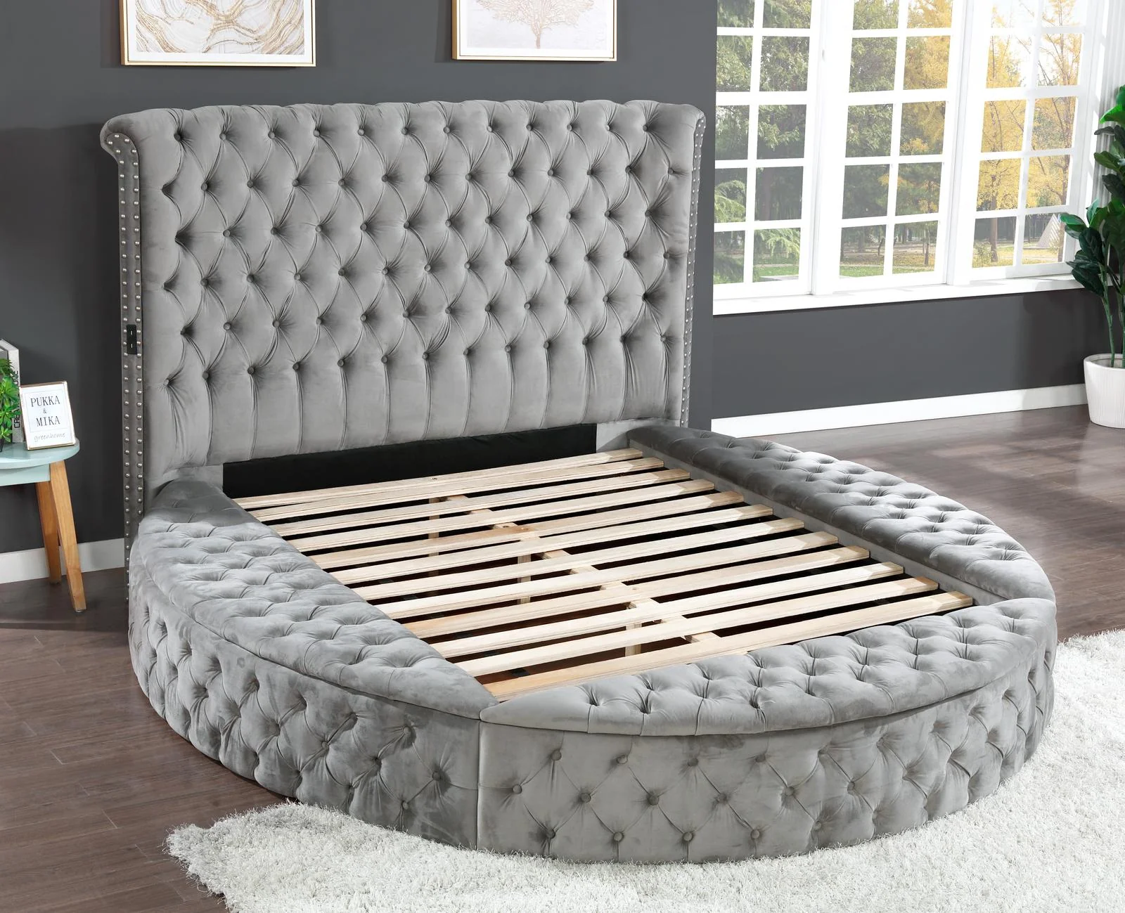 Hazel Queen Bed 5 Gray - Image 4