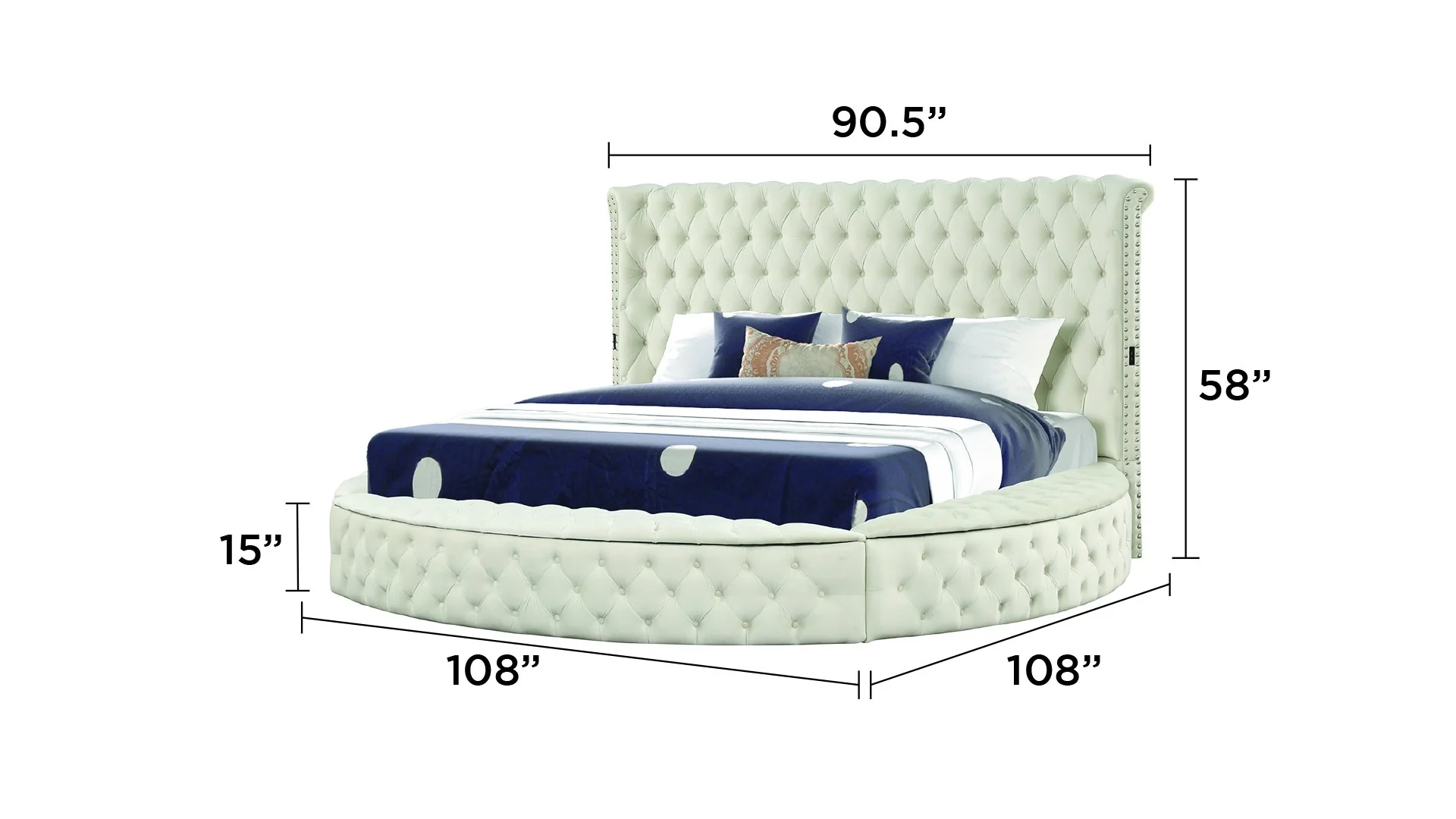 Hazel Queen Bed Cream - Image 4