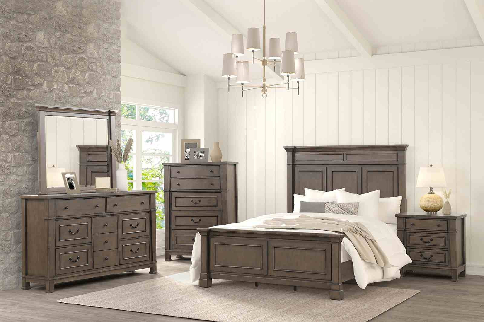 Huddersfield Queen Bed, Dark Walnut