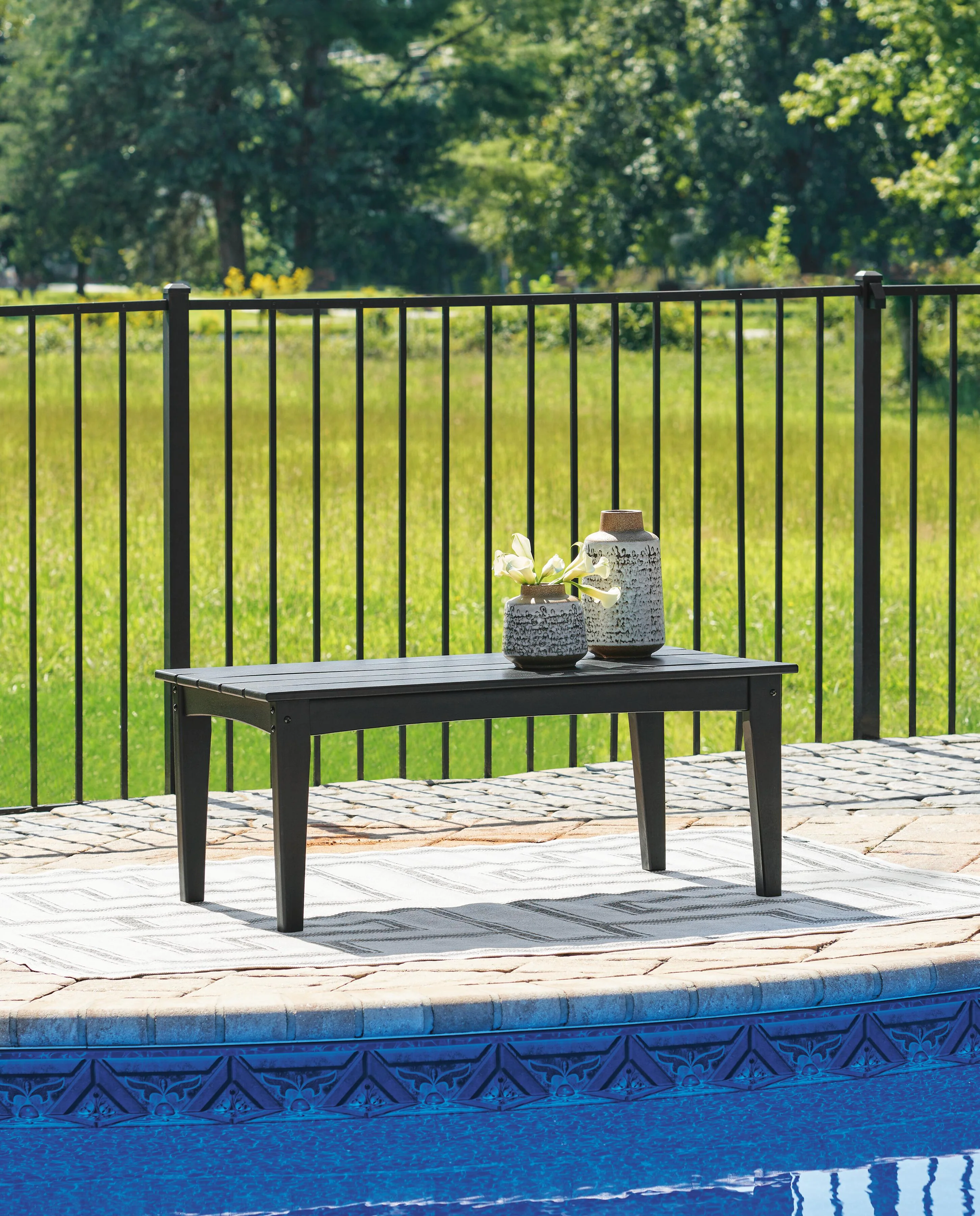 Hyland wave Outdoor Coffee Table - Image 9