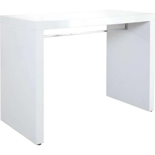 Icon White Lacquer Waterfall Bar Height Table