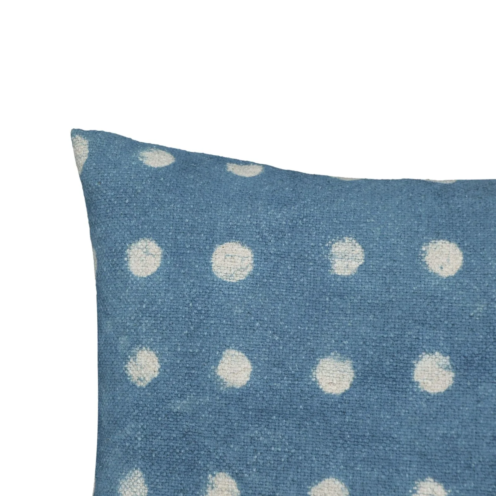 Indigo Dots Cotton 20 inch Square Accent Pillow - Image 7