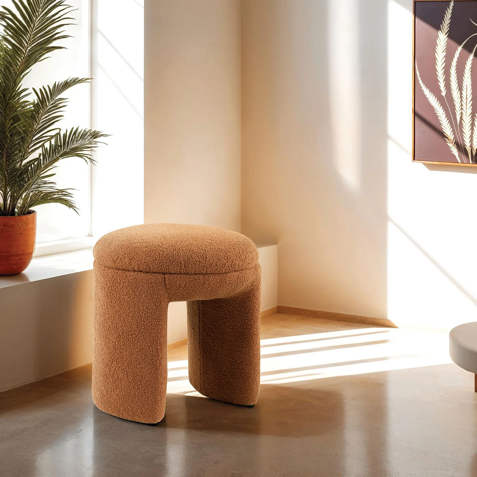 Janetta Stool, Saddle Brown