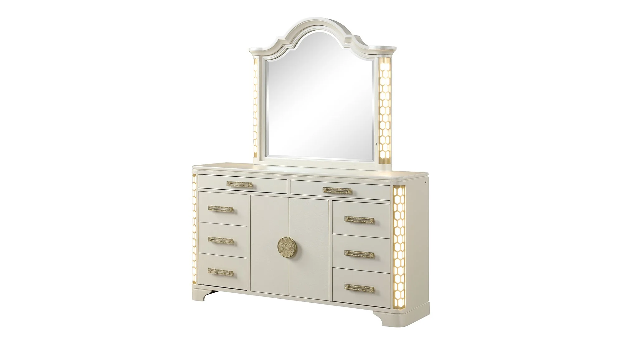 Jasmine Queen 4PC Bedroom Set Beige - Image 11