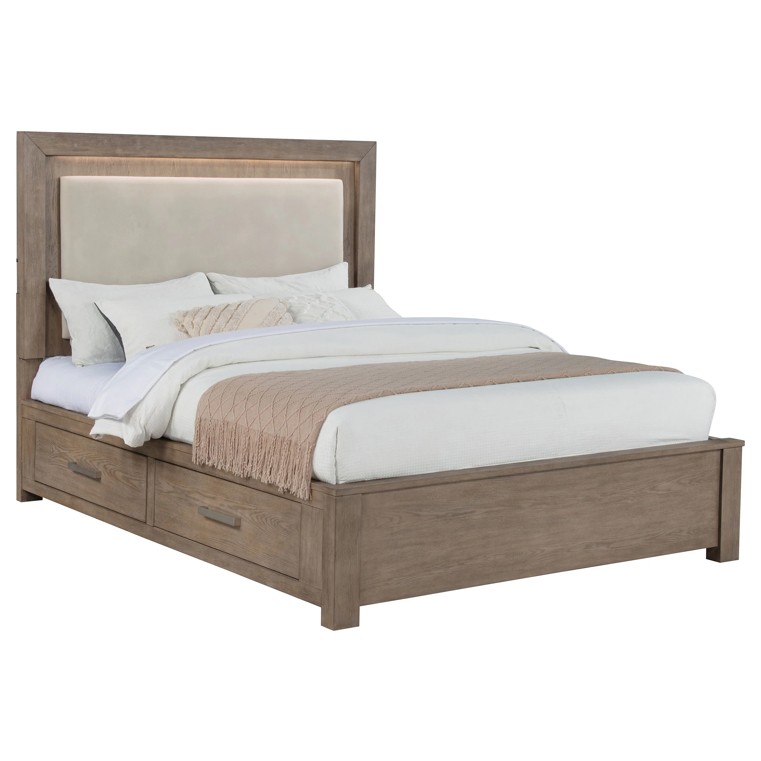 Kenora Panel Platform Storage Bed with LED Lighting - Image 5