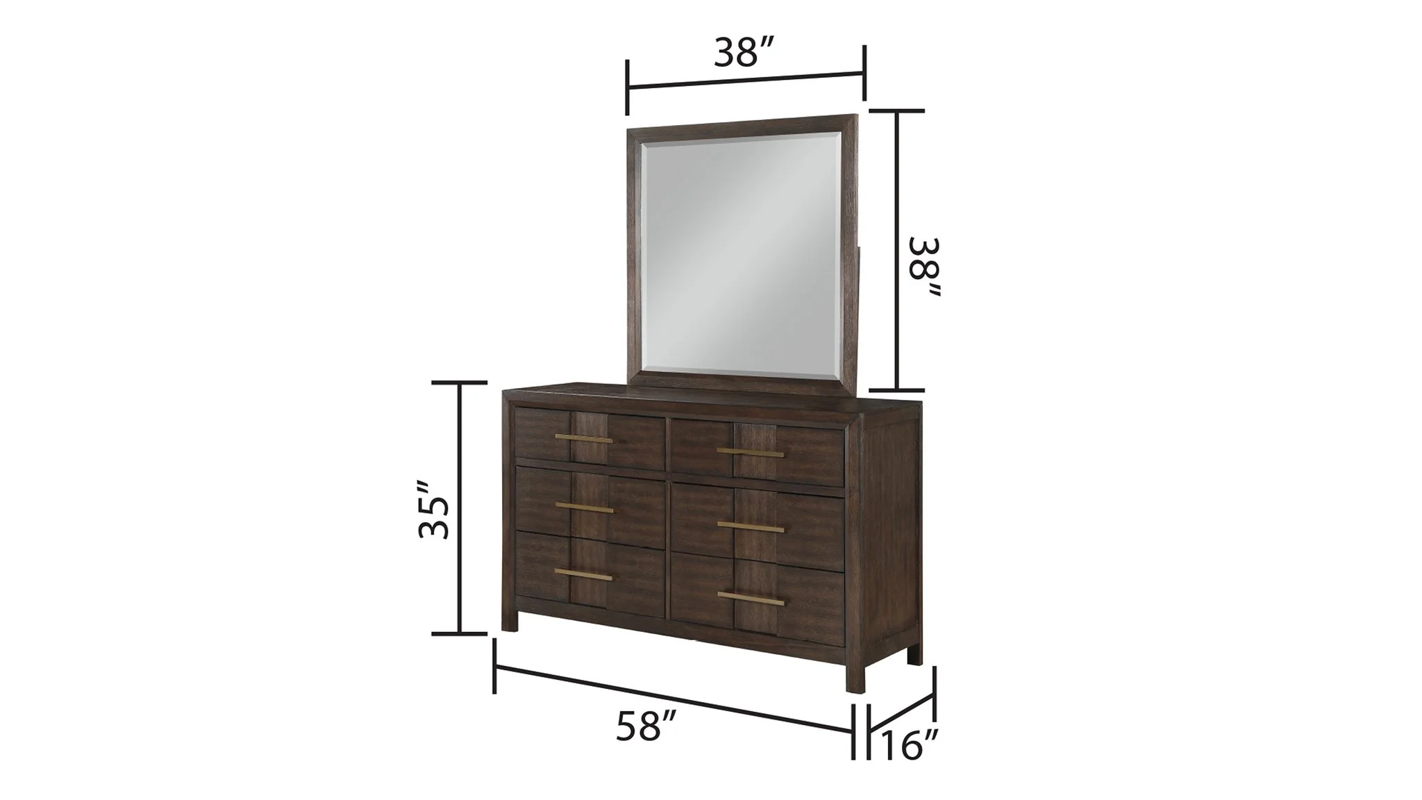 Kenzo King 4 Pc Bedroom Set Walnut - Image 9