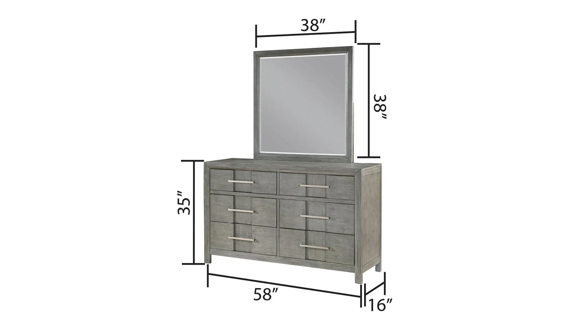 Kenzo King 5 Pc Bedroom Set Gray - Image 9