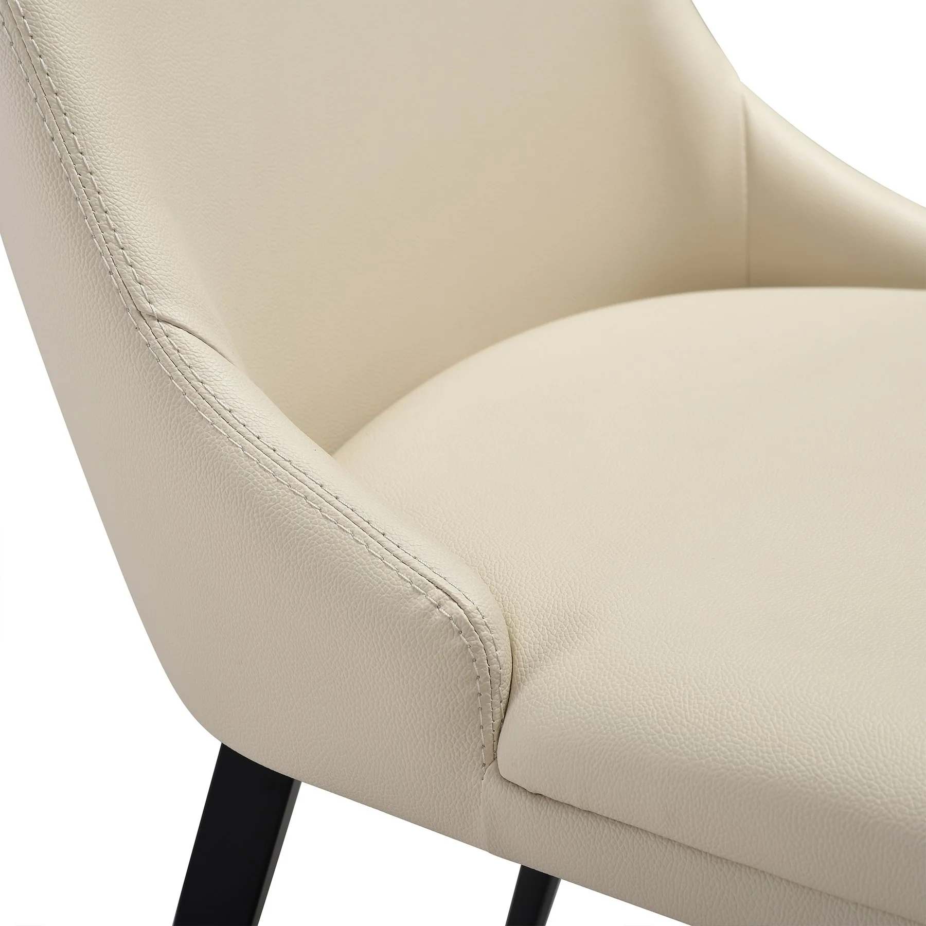 Knox Genesis 7 Piece Dining Set with Sintered Stone Top and Beige Faux Leather Chairs - Image 7