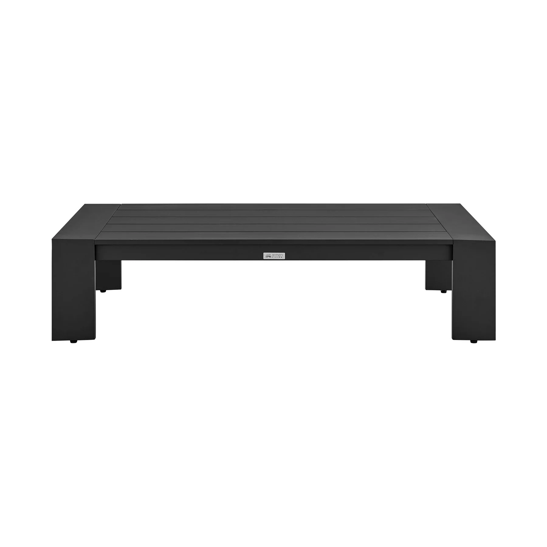 Koda Aluminum Outdoor Coffee Table in Black - Image 2