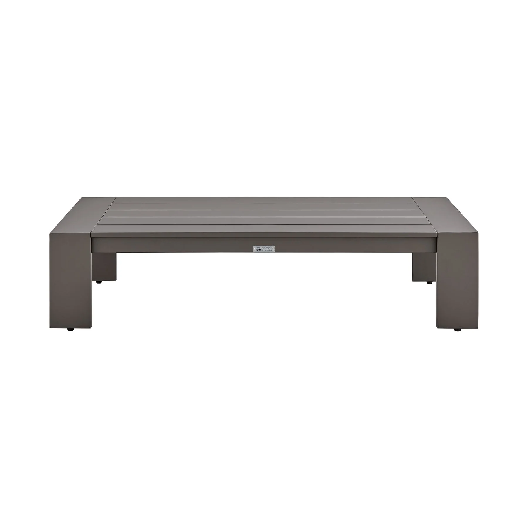 Koda Aluminum Outdoor Coffee Table in Brown - Image 2