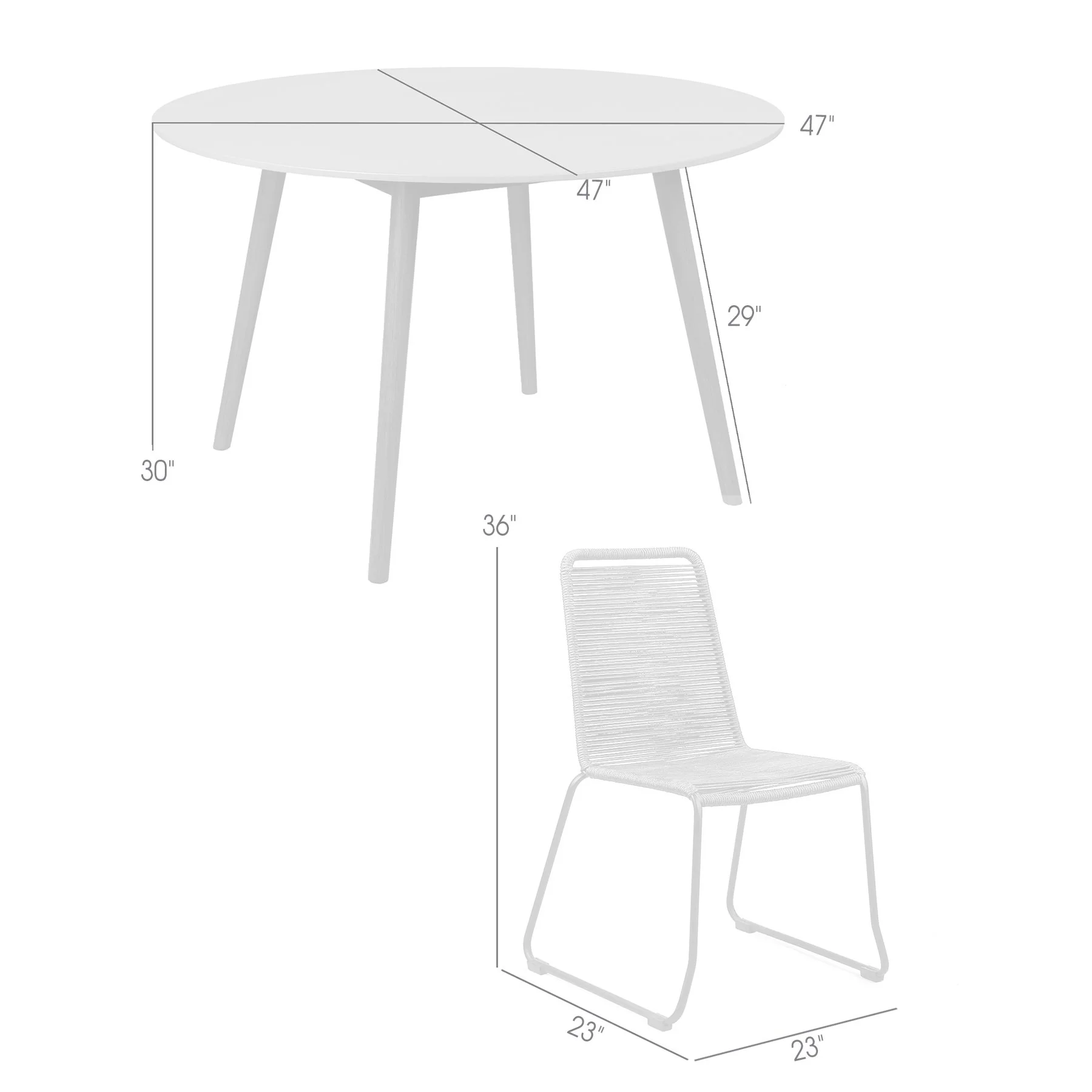 Kylie and Shasta 5 Piece Patio Outdoor Dining Set in Wasabi Rope with Black Eucalyptus Wood - Image 13