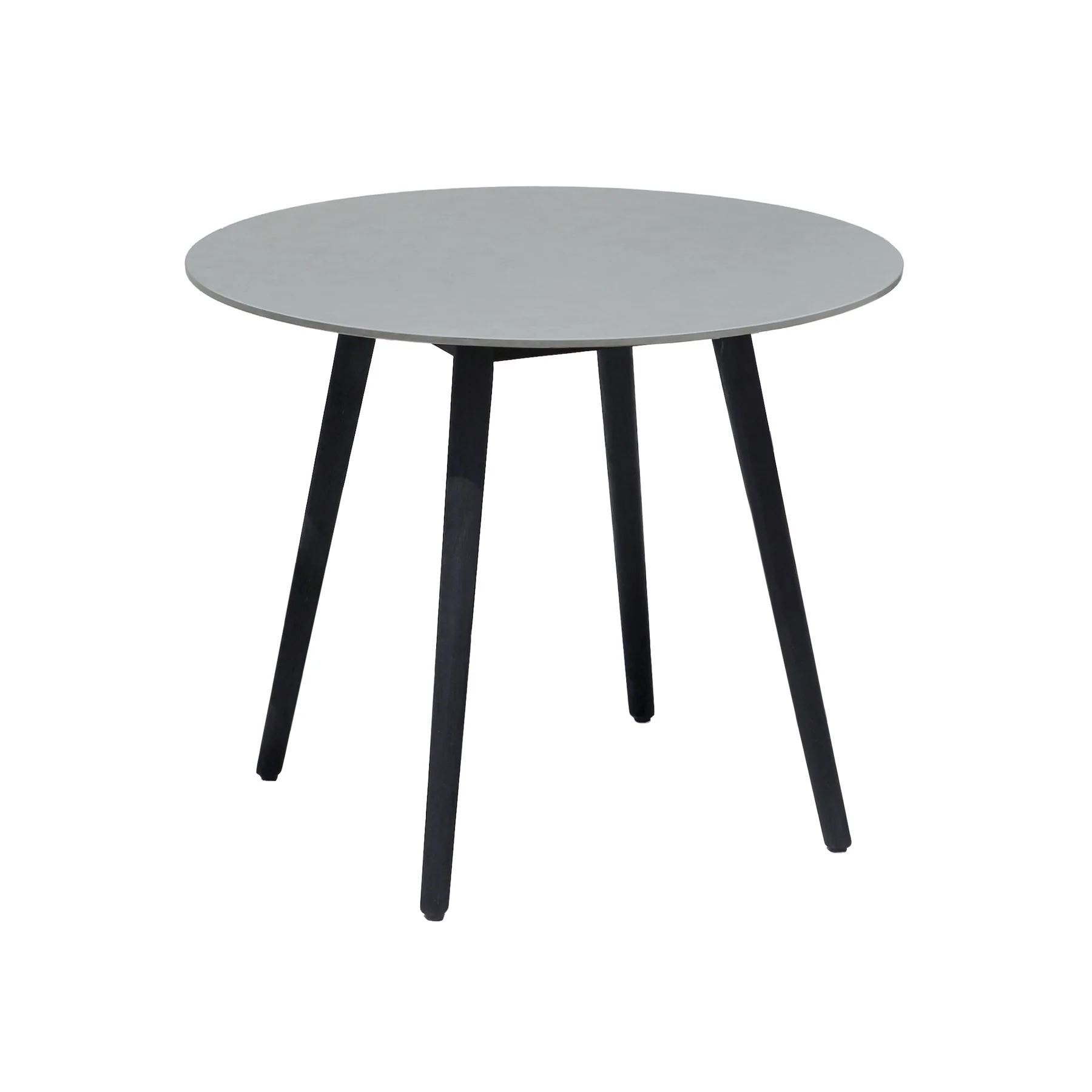 Kylie and Snack 3 Piece Outdoor Patio 36" Dining Set in Black Eucalyptus Wood and Wasabi Rope - Image 4