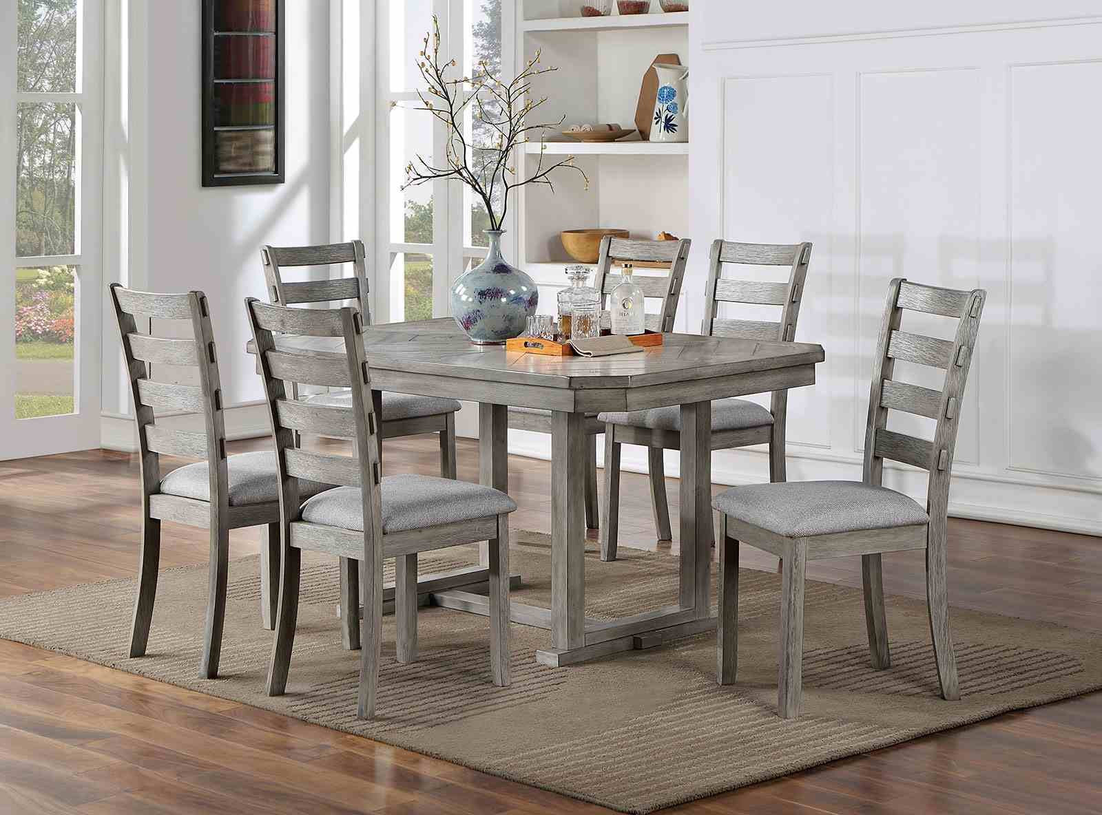 Laquila 6 Pc. Dining Table Set w/ Bench - Image 2
