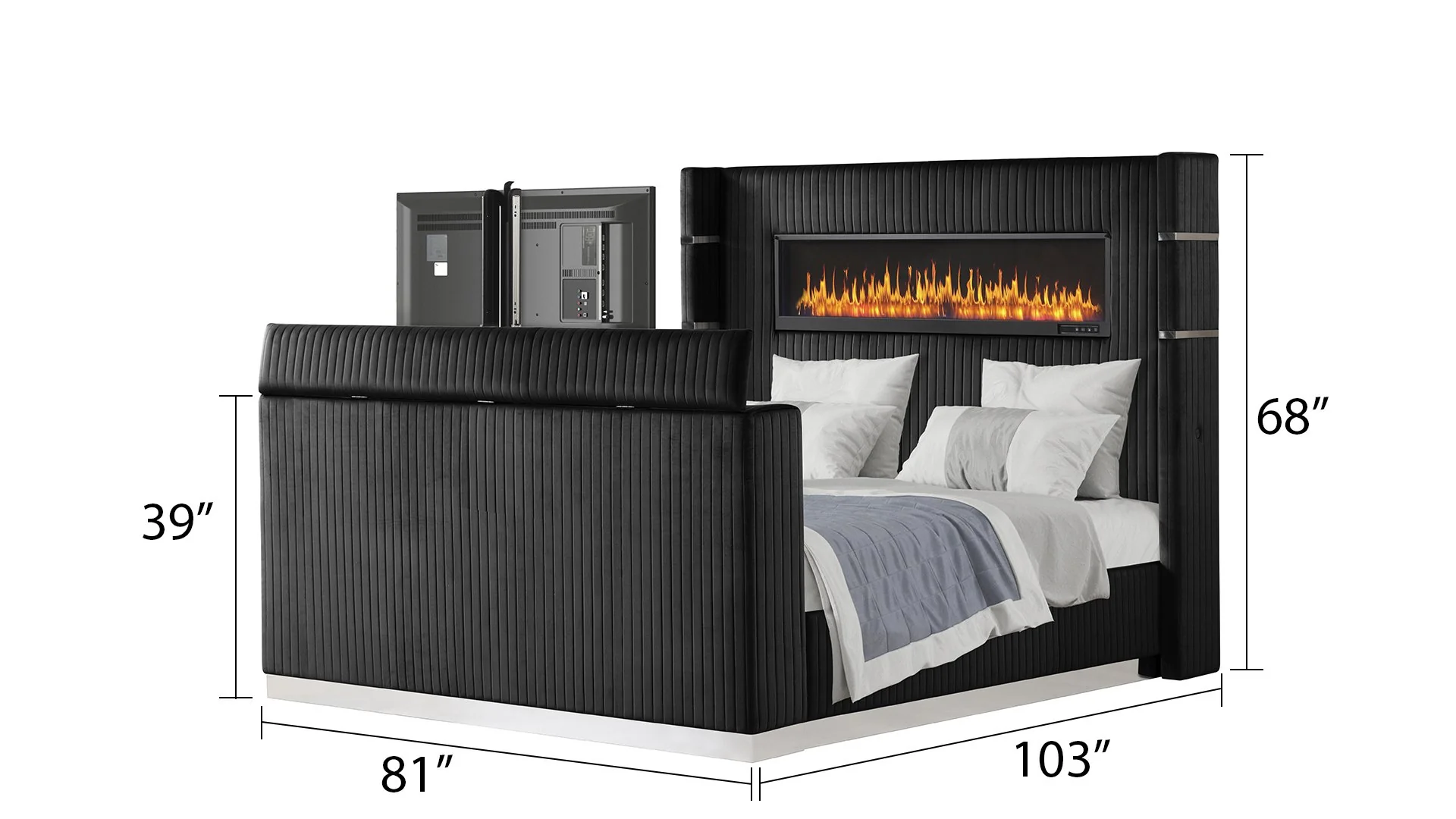 Lavish King Bed Black - Image 7