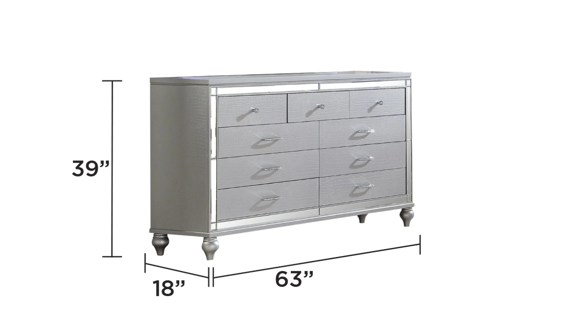 Lavish Queen 5PC Bedroom Set Beige - Image 19