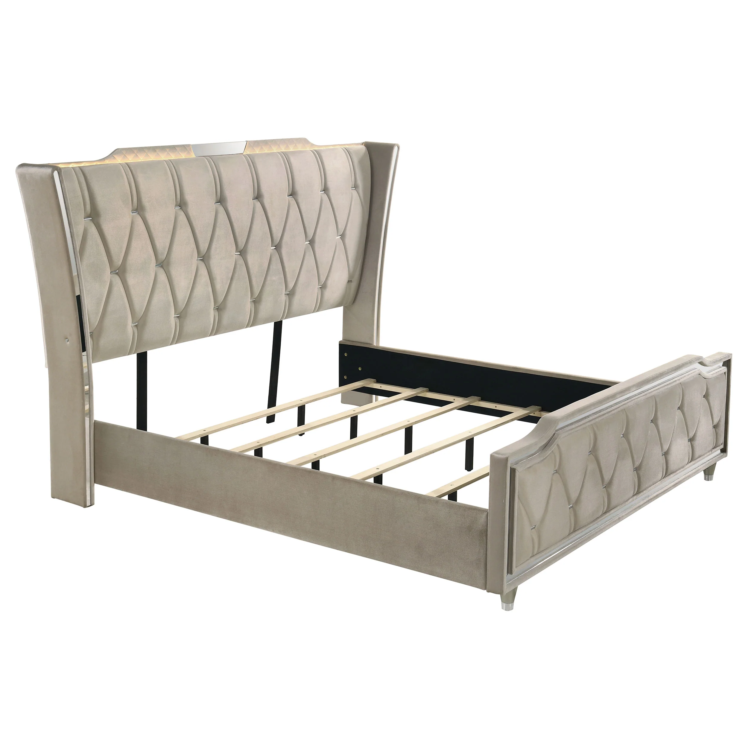 Lorient Wingback Bed with LED Lighting - Image 14