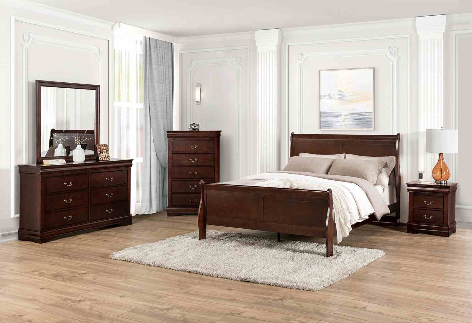 Louis Philippe Full Bed, Cherry
