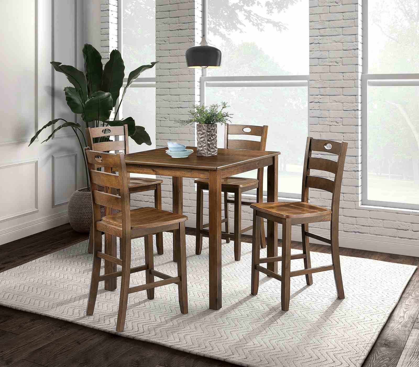 Lubbock 5 Pc. Dining Table Set, Walnut