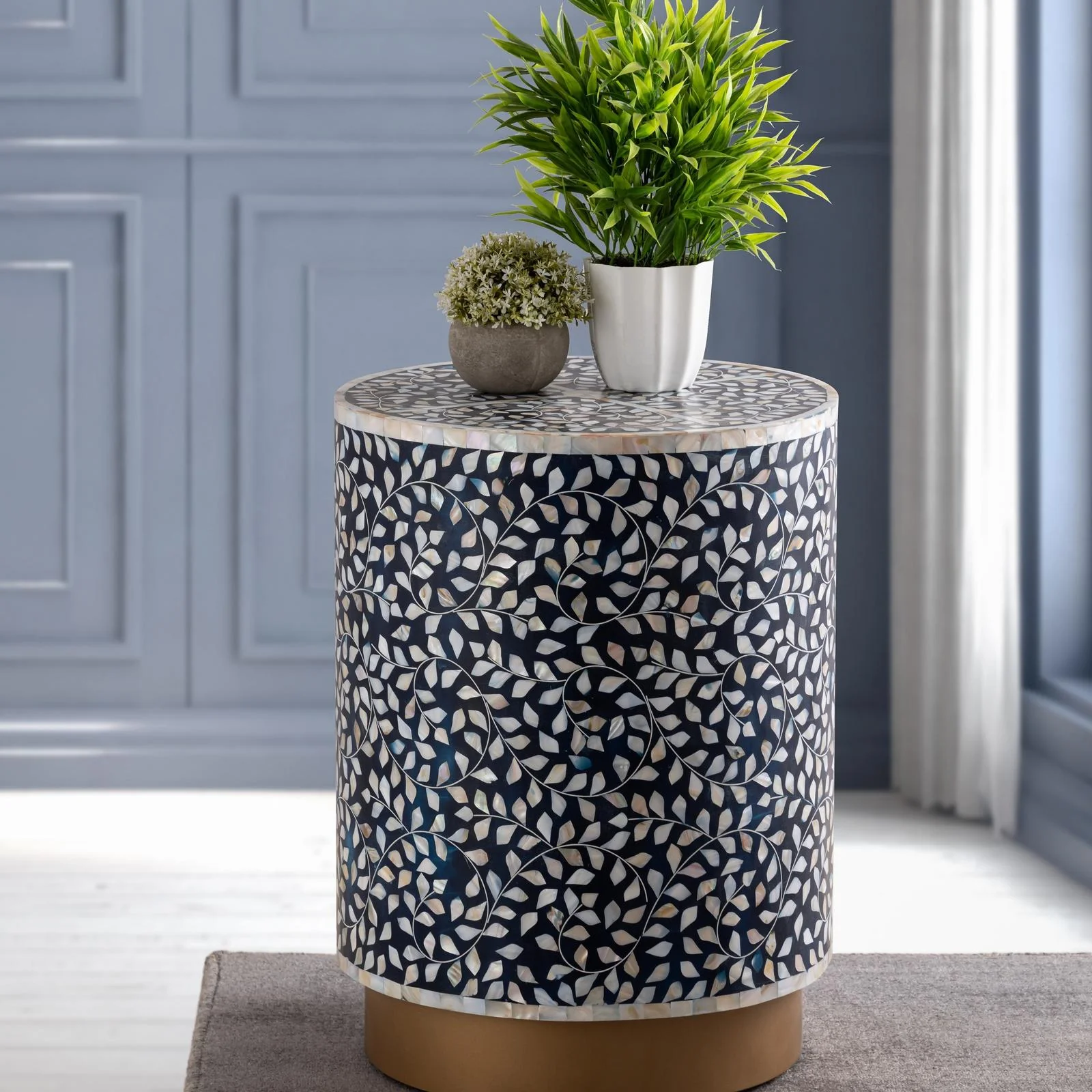 Luxe End Tablel Blue