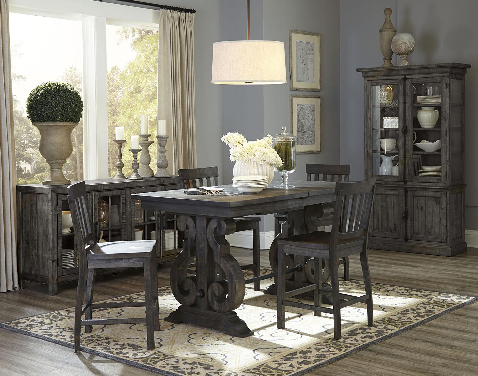 Magnussen Furniture Bellamy Buffet Curio in Peppercorn - Image 4