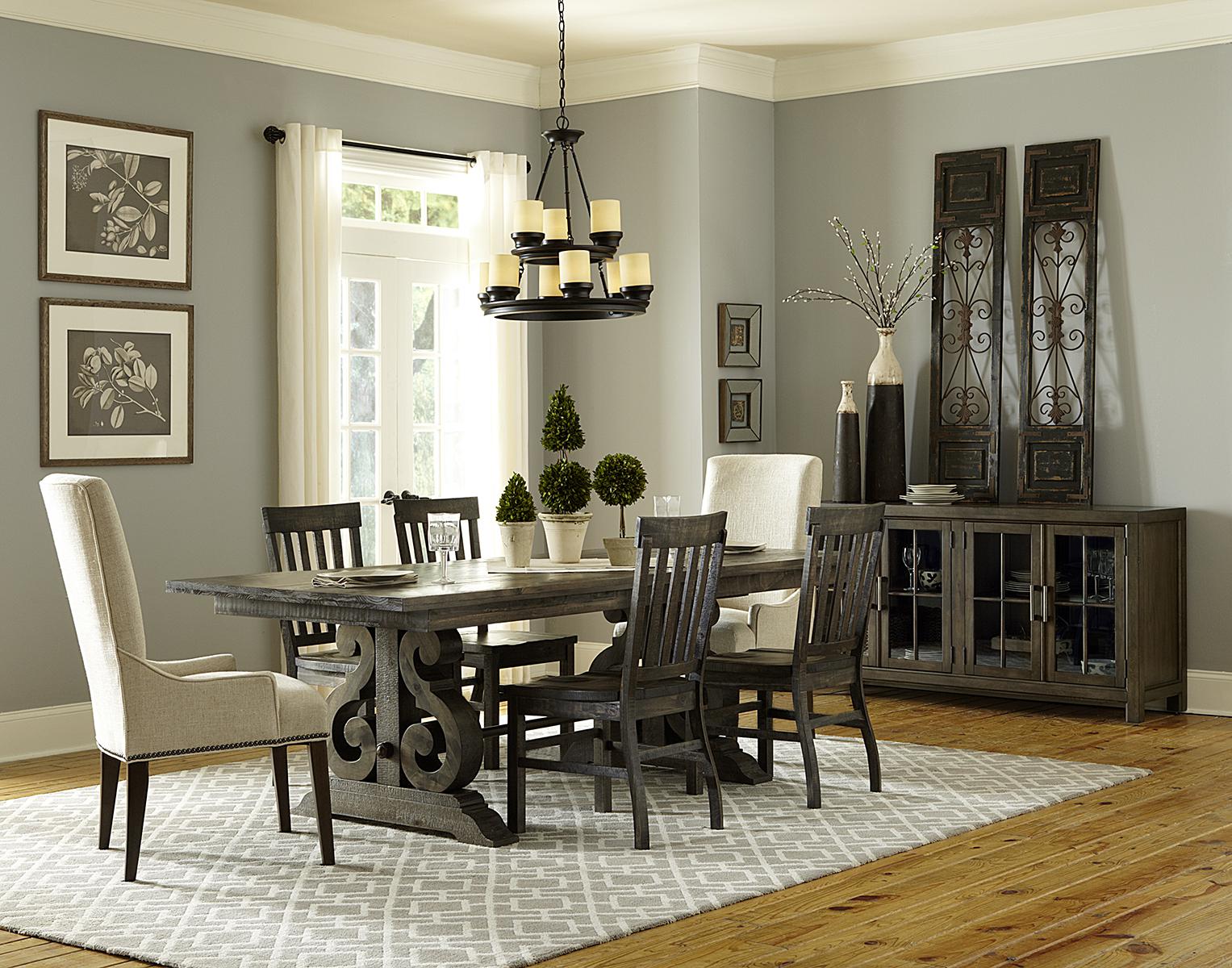 Magnussen Furniture Bellamy Buffet Curio in Peppercorn - Image 5
