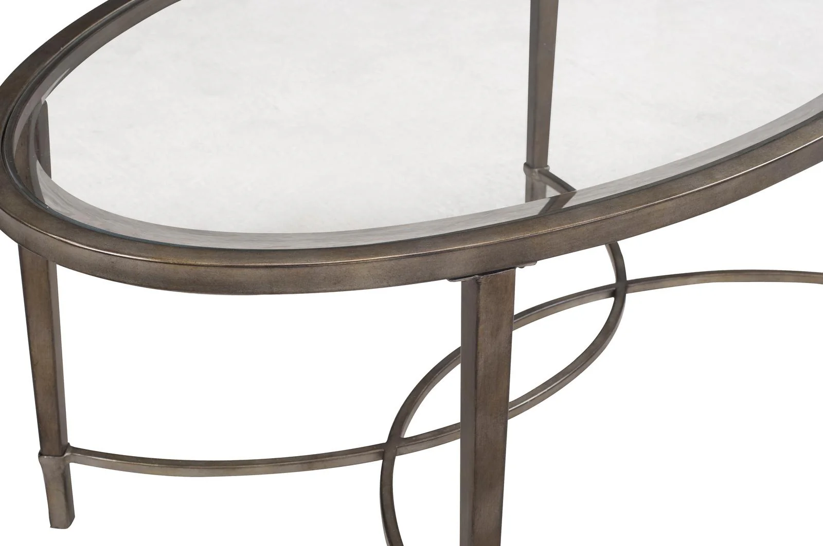 Magnussen Furniture Copia Oval Cocktail Table in Antiqued Silver - Image 2