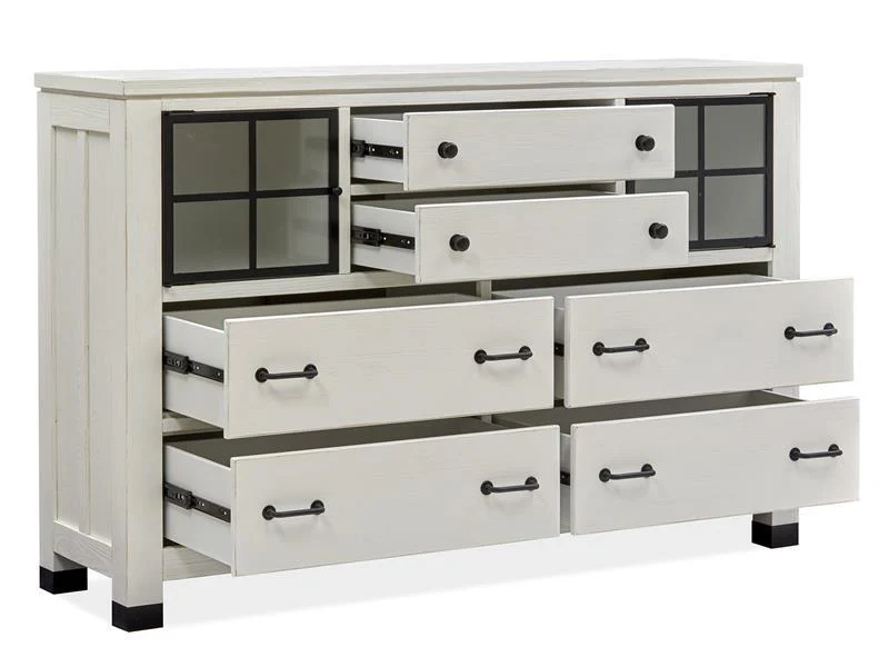 Magnussen Furniture Harper Springs Door Dresser in Silo White - Image 4