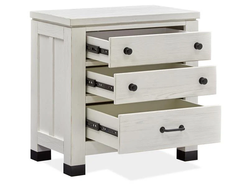 Magnussen Furniture Harper Springs Drawer Nightstand in Silo White - Image 3