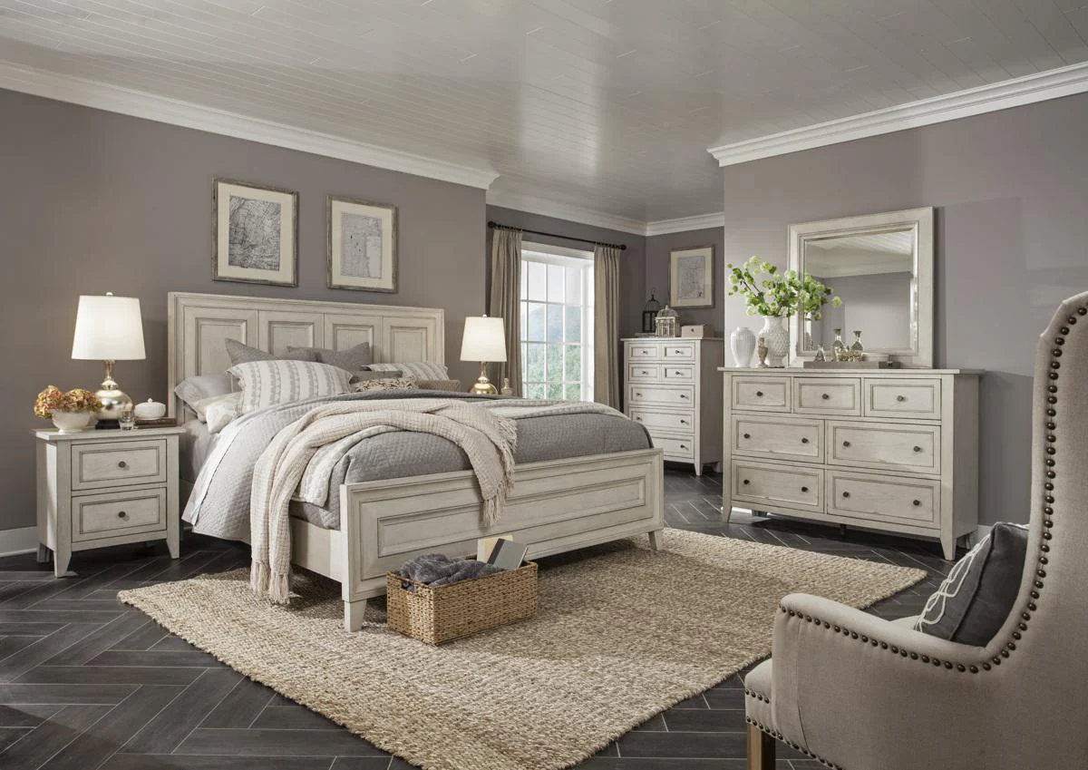 Magnussen Furniture Raelynn Nightstand in Weathered White - Image 3
