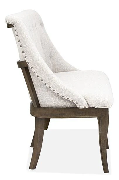 Magnussen Furniture Roxbury Manor Bench w/Upholstered Seat & Back in Homestead Brown - Image 3