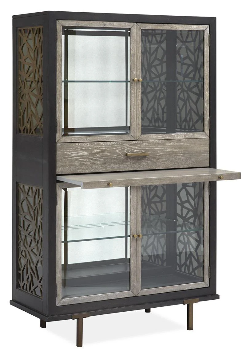 Magnussen Furniture Ryker Display Cabinet in Nocturn Black - Image 3