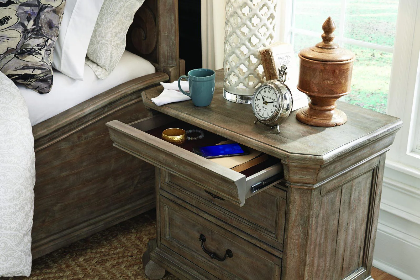 Magnussen Furniture Tinley Park Nightstand in Dove Tail Grey - Image 5