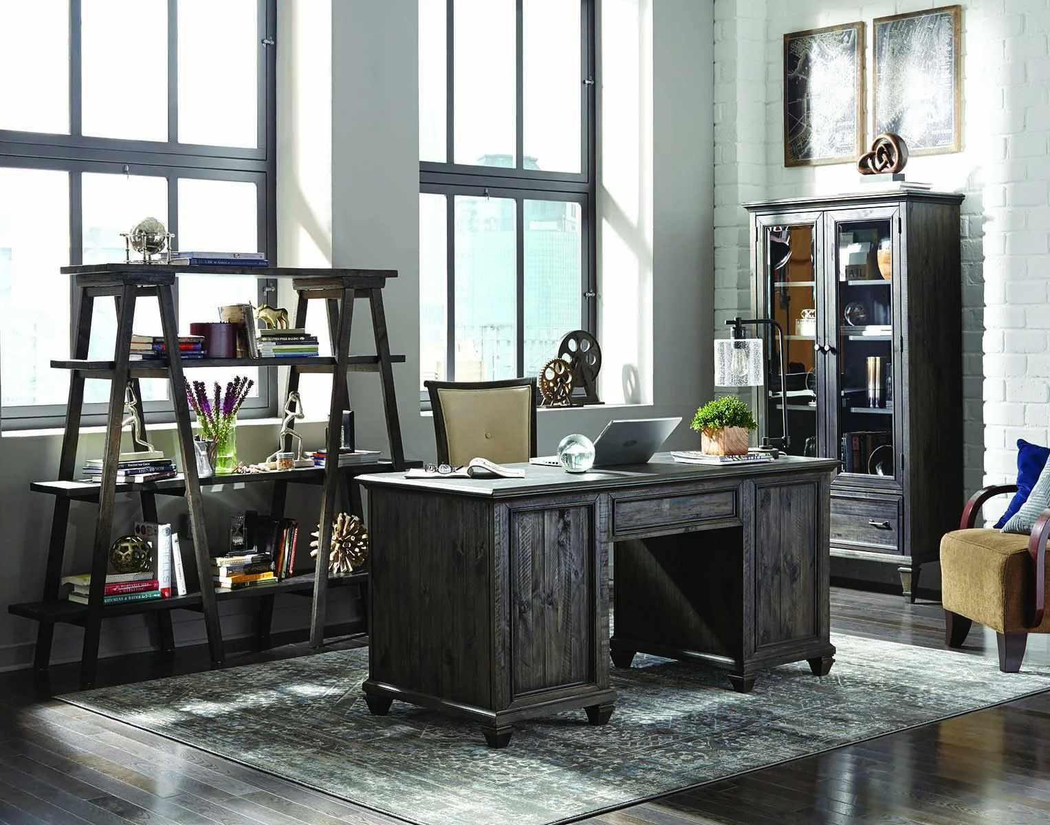 Magnussen Sutton Place Bookshelf in Weathered Charcoal - Image 4