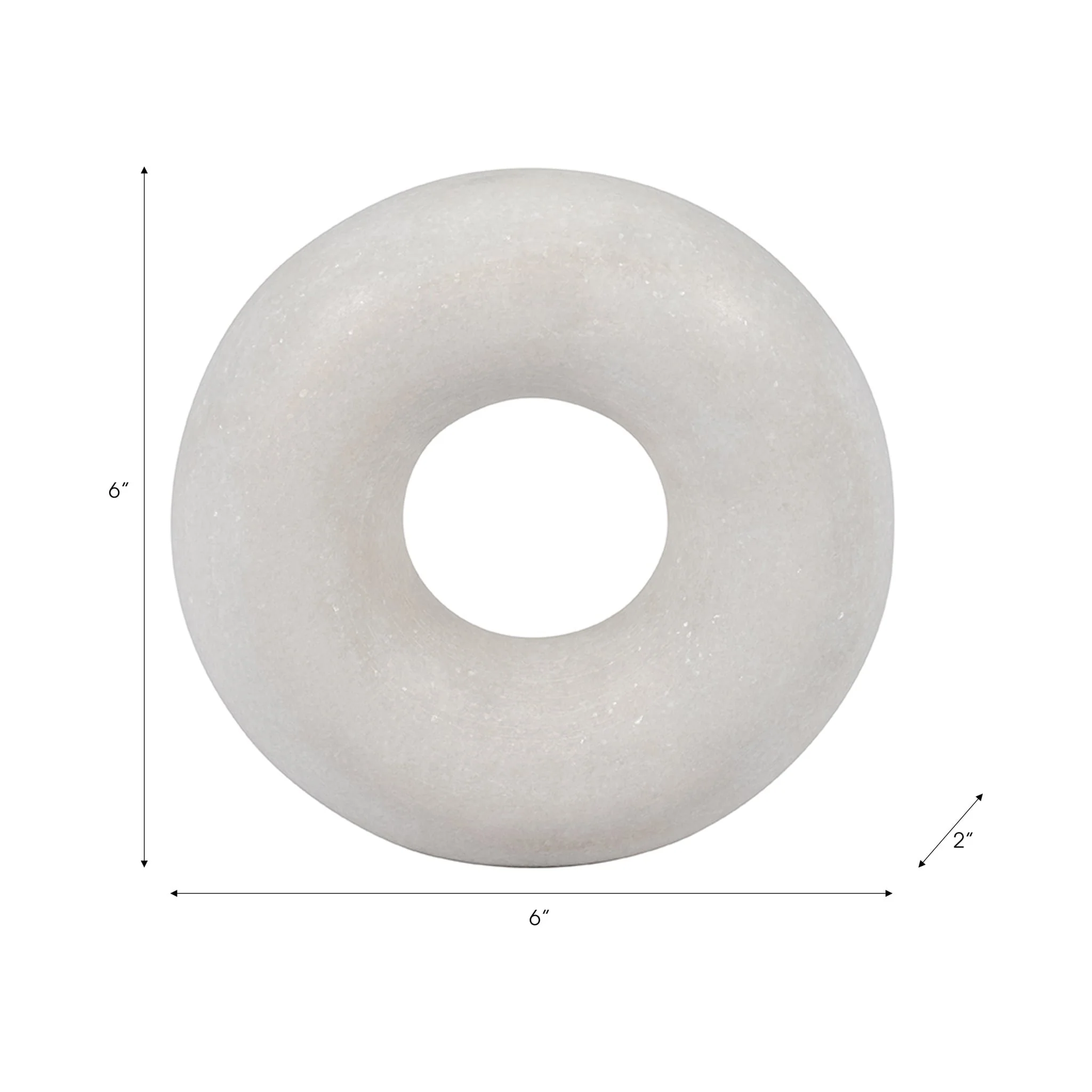 Marble, 6" Sculpture, White - Image 8