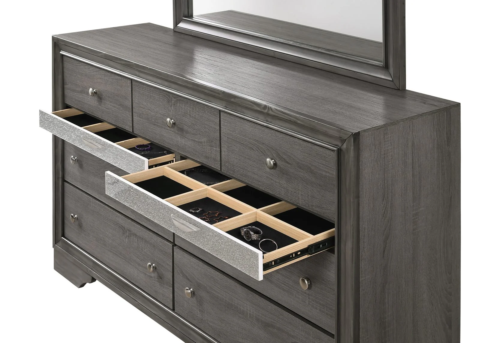 Matrix 4 Pc Queen Bed Gray - Image 8