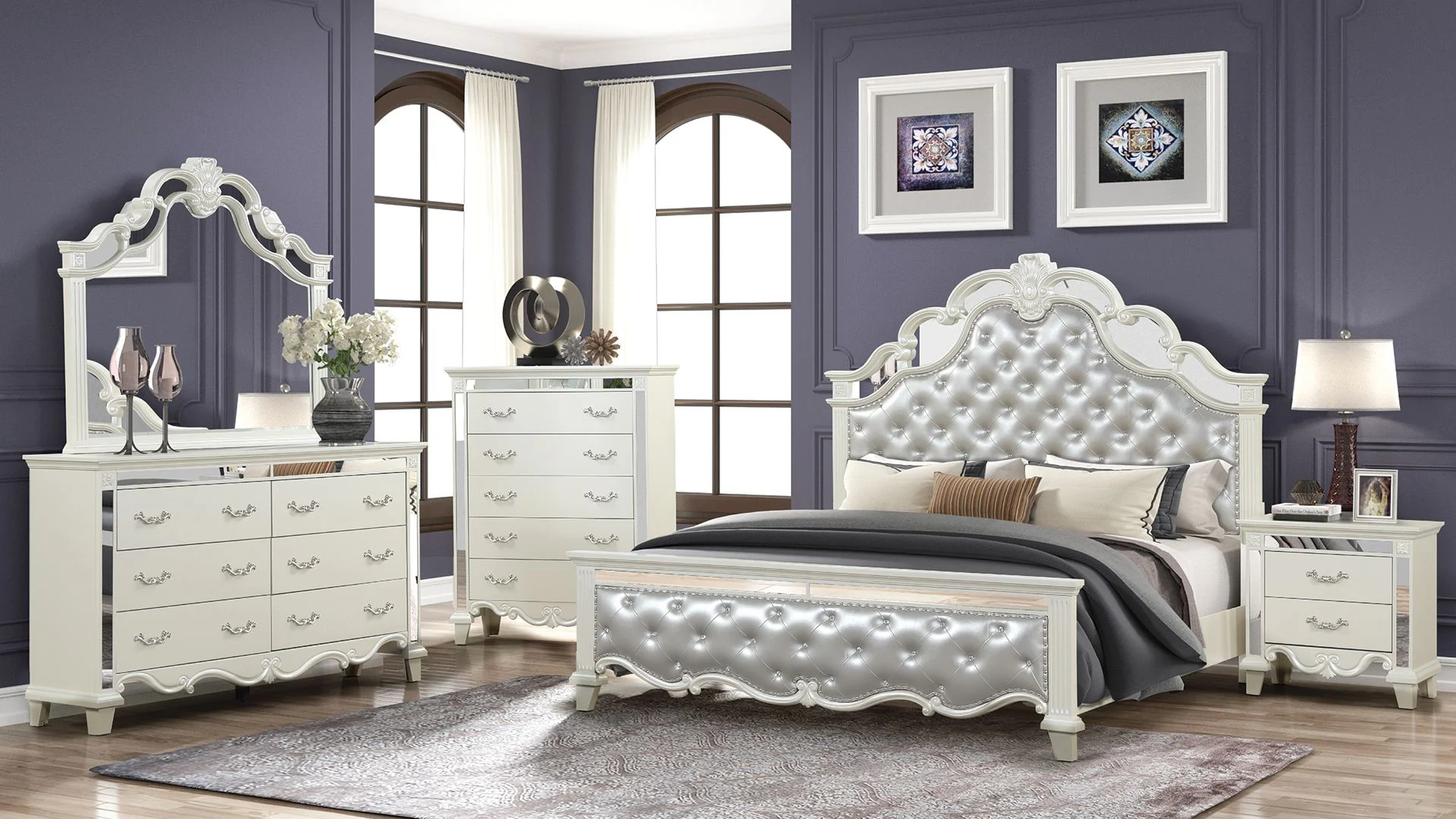 Milan Queen Bed Cream