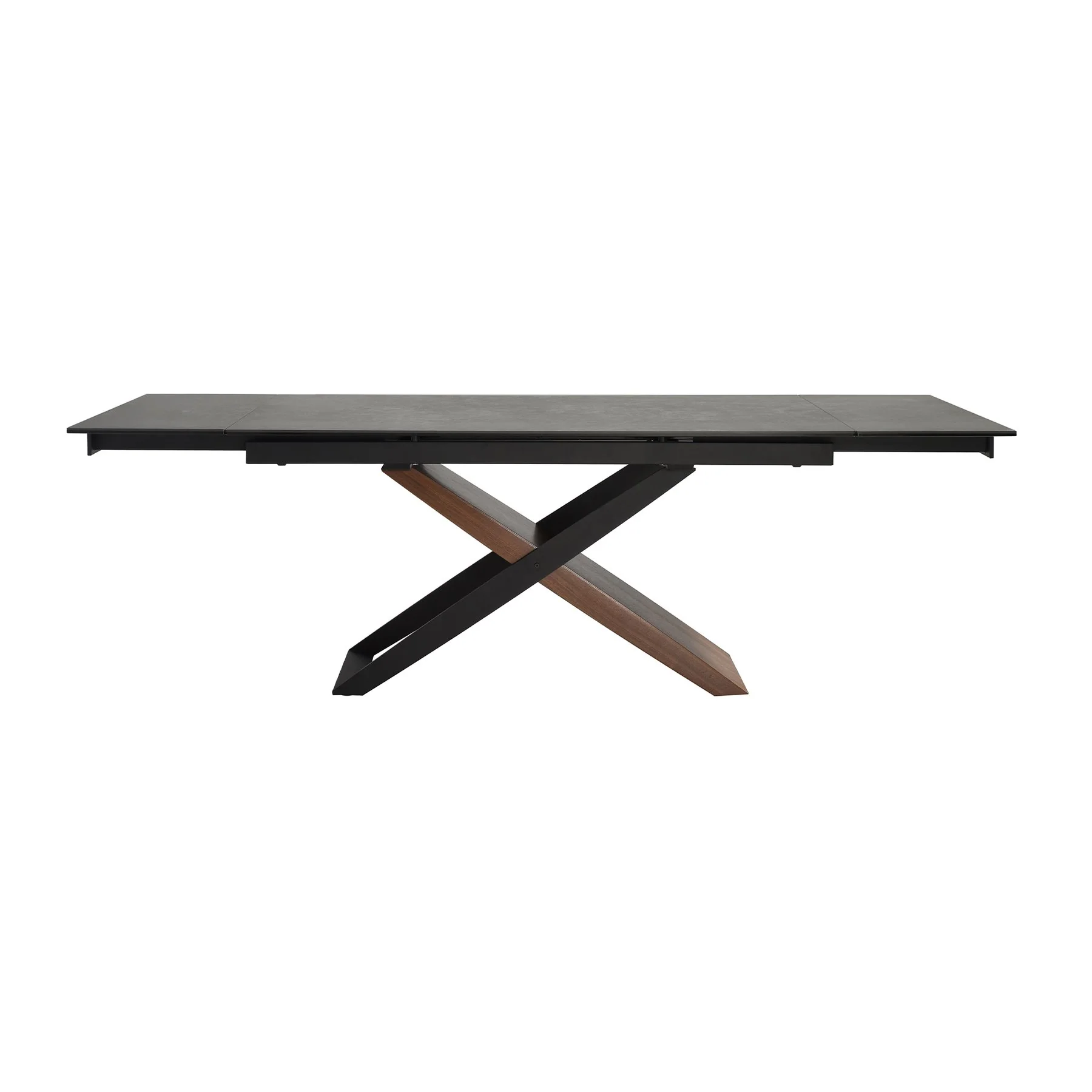 Milena Kenna 5 Piece Dining Set with Gray Fabric Chairs - Image 4