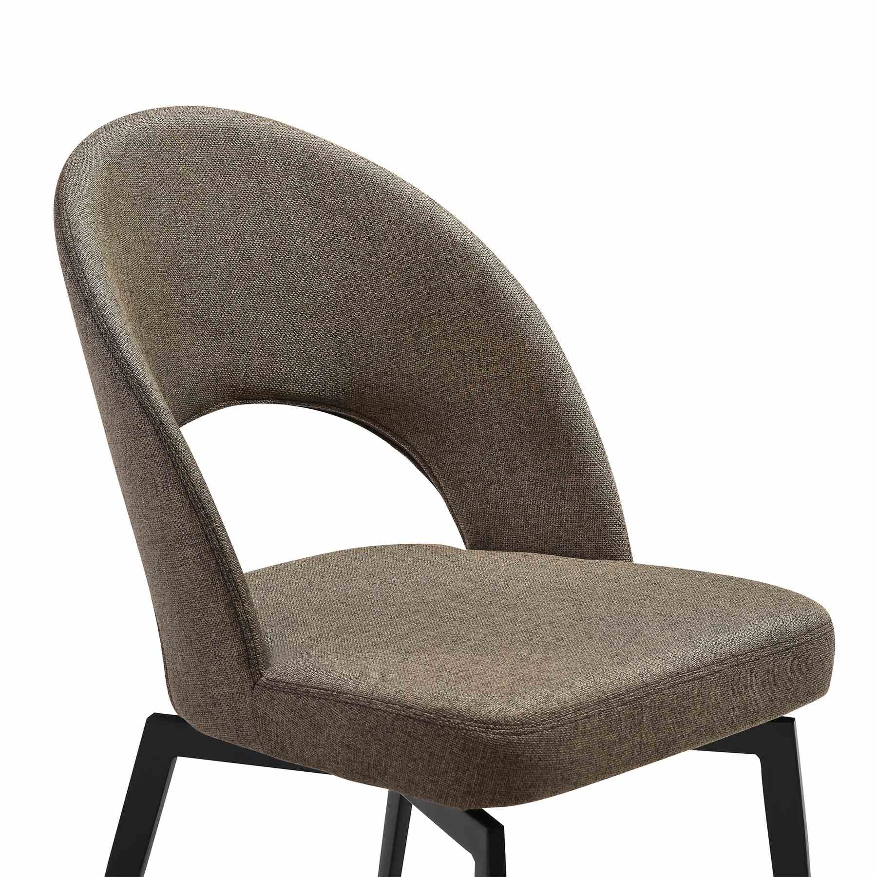 Milena Lucia 5 Piece Extendable Dining Set with Brown Fabric Chairs - Image 6