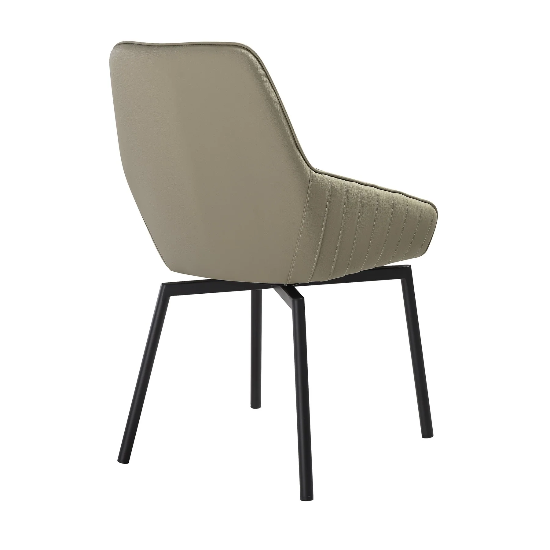 Milena Shilo 5 Piece Extendable Dining Set with Taupe Gray Faux Leather Chairs - Image 3
