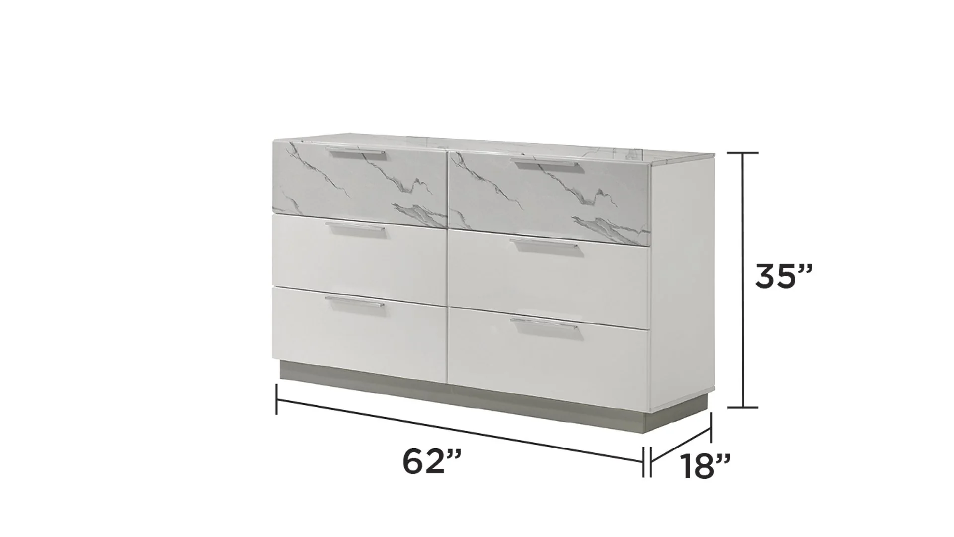 Mist Queen 4PC Bedroom Set White - Image 6